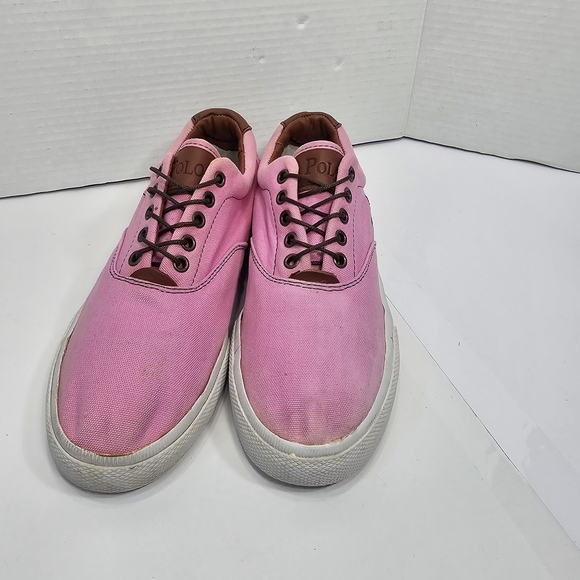Polo by Ralph Lauren Pink Canvas Men's Shoes Size 9 - Picture 2 of 14